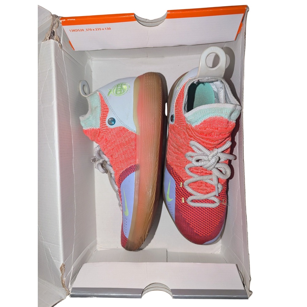 Nike Zoom KD 11 EYBL Peach Jam Hot Punch Lime Blast AO2602-600 Mens Basketball